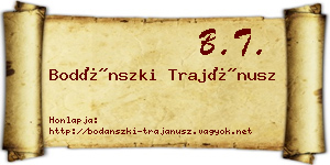 Bodánszki Trajánusz névjegykártya